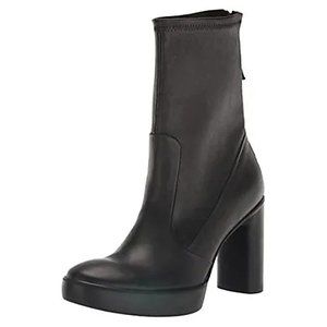 New! ECCO Shape Sculpted Motion 75 Platform Boot Black 38 7-7.5 US DD358